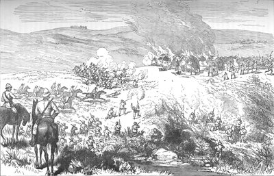 Taistelu Galekojen ja Fingojen välillä Butterworth Riverillä, 4. lokakuuta 1877, c1880 tekijältä Unbekannt