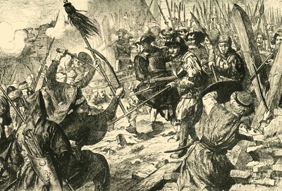 Turkkilaisten viimeinen hyökkäys Wienin ensimmäisellä piirityksellä 1529, 1890. tekijältä Unbekannt