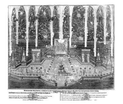 Ilotulitus Anna Ioannovnan kruunajaisten kunniaksi 30. huhtikuuta 1730, 1730 tekijältä Unbekannt