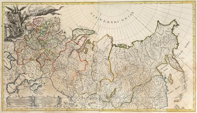 Ensimmäinen Venäjän valtakunnan yleinen kartta, 1745 tekijältä Unbekannt