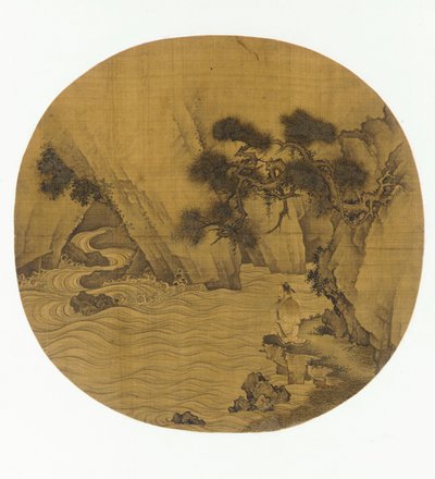 Kalastus Mountain Torrentin toimesta, Ming-dynastia, 1368-1644. tekijältä Unbekannt