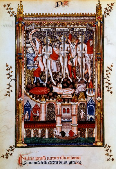 St Denisin, St Rusticin ja St Eleutheriuksen liputus, 1317 tekijältä Unbekannt