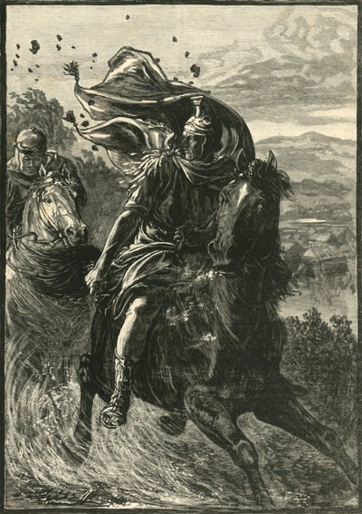 Pompeuksen lento Pharsalian taistelukentältä, 1890. tekijältä Unbekannt