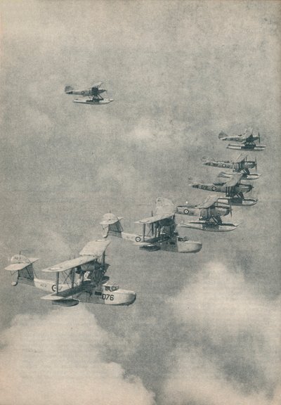 Lentävät veneet ja vesilentokoneita kuninkaallisen laivaston lentotukialuksilta, c1936 c1937 tekijältä Unbekannt