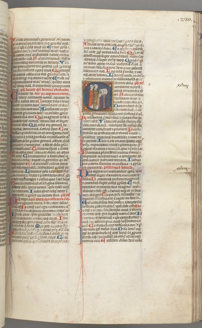 Fol. 230r, Psalmi 97, historiallinen alkukirjain C, kaksi pappia laulamassa puhujapuhujassa. , c. 1275-1300. tekijältä Unbekannt