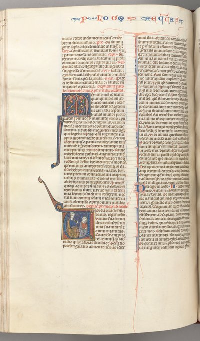 Fol. 247v, Saarnaaja, historiallinen alku V, Salomon opetus, n. 1275-1300. tekijältä Unbekannt