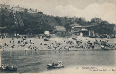 Folkestone. Ranta ja hissit, 1800-luvun loppu - 1900-luvun alku tekijältä Unbekannt