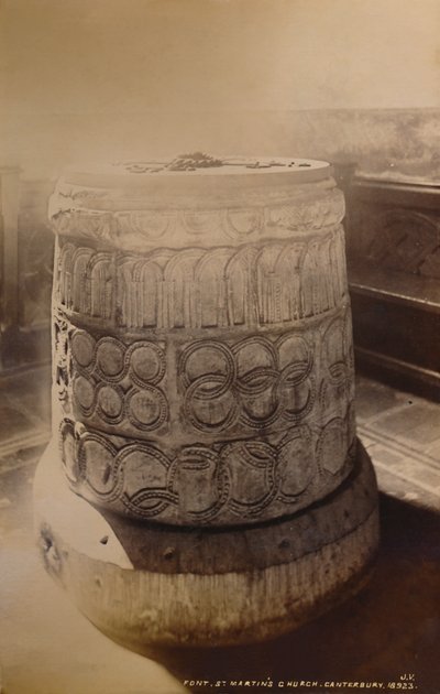 Font, St. Martins Church, Canterbury, 1929. tekijältä Unbekannt