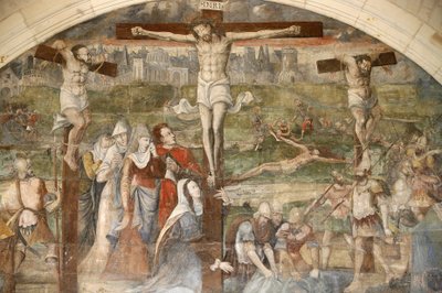 Fontevraultin (Fontevraud) luostarin kapitaalitalon maalaus : Thomas Potin ylösnousemusmaalaus noin 1563, Fontevraud, Ranska tekijältä Unbekannt