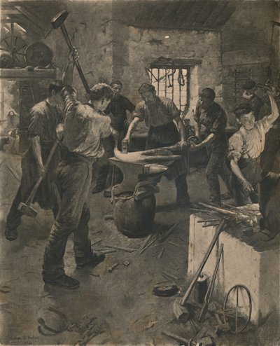 Ankkurin takominen, 1892. tekijältä Unbekannt