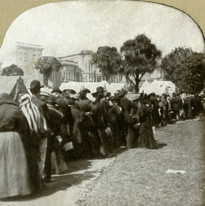 Leipäjonon muodostaminen Jefferson Squarella, 1906. tekijältä Unbekannt