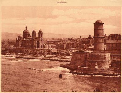 St. Jeanin linnake ja katedraali, Marseille, 1930. tekijältä Unbekannt