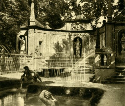 Suihkulähteet, Hellbrunnin palatsi, Salzburg, Itävalta, c1935. tekijältä Unbekannt