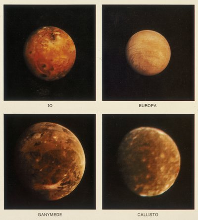 Jupiterin neljä kuuta. Io, Europa, Ganymedes ja Callisto, 1979 tekijältä Unbekannt