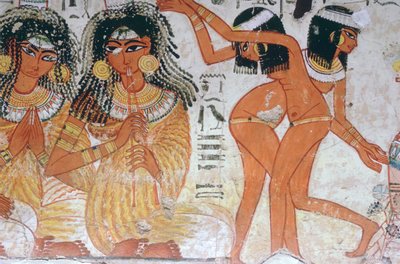 Fragmentti seinämaalauksesta Nebamunin haudasta, Thebes, Egypti, 18. dynastia, n. 1350 eaa. tekijältä Unbekannt