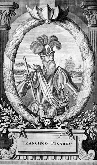 Francisco Pizarro, 1400-luvun espanjalainen valloittaja, 1671 tekijältä Unbekannt