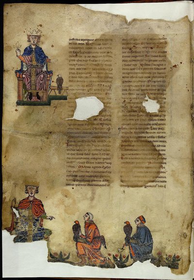 Frederick II. Lintujen kanssa metsästyksen taito tekijältä Unbekannt