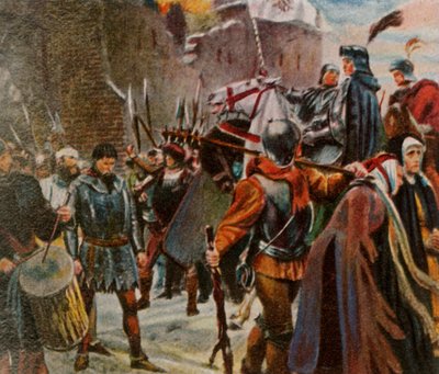 Frederick I, Brandenburgin markkreivi, kukistaa Quitzovit, 1414, 1936. tekijältä Unbekannt