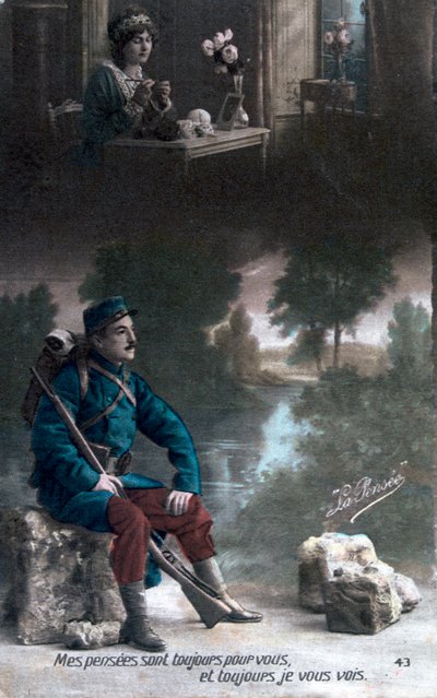 Ranskan ensimmäisen maailmansodan postikortti, 1914-1918 tekijältä Unbekannt