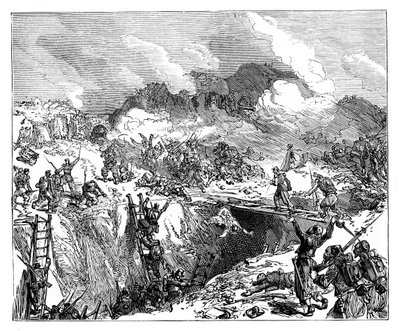Ranskan hyökkäys Malakoffiin 1800-luvulla tekijältä Unbekannt