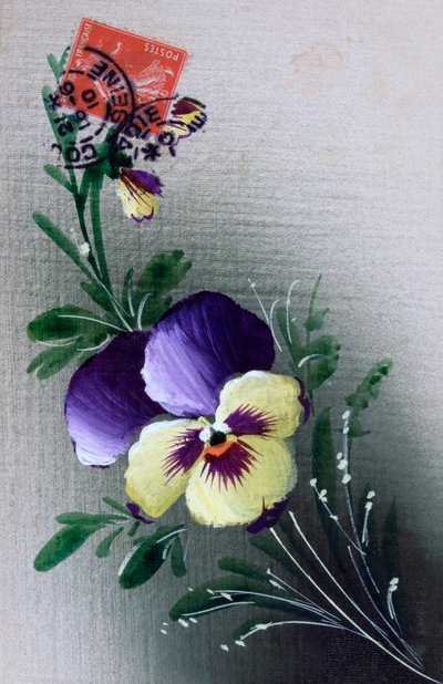 Ranskalainen kukkapostikortti, c1900 tekijältä Unbekannt