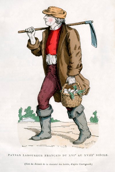 Ranskalainen talonpoikatyöläinen, 1500-luku 1882-1884 tekijältä Unbekannt