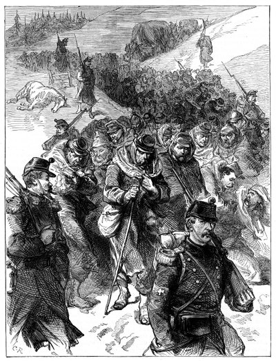 Ranskan vetäytyminen Sveitsiin, 30.1.-1.2.1871 c1880 tekijältä Unbekannt