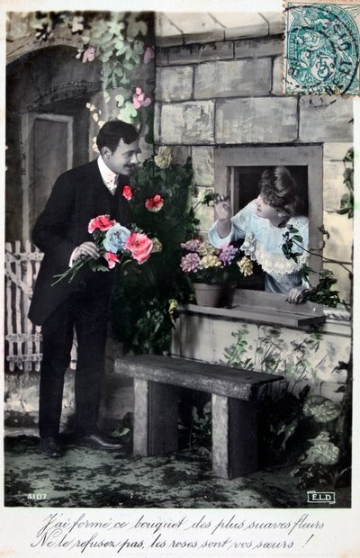 Ranskalainen romanttinen postikortti, c1900 tekijältä Unbekannt