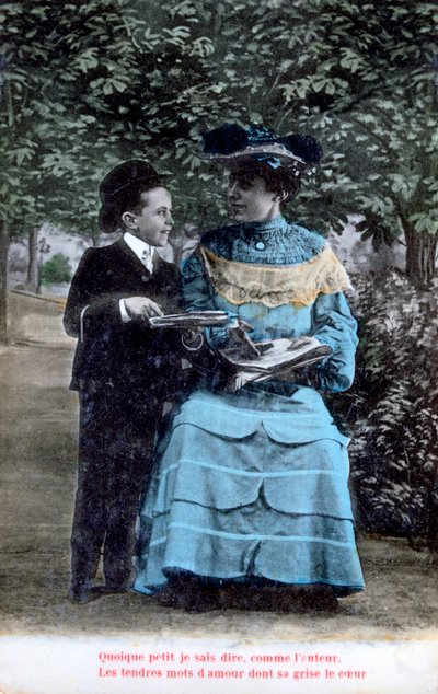 Ranskalainen romanttinen postikortti, c1900 tekijältä Unbekannt
