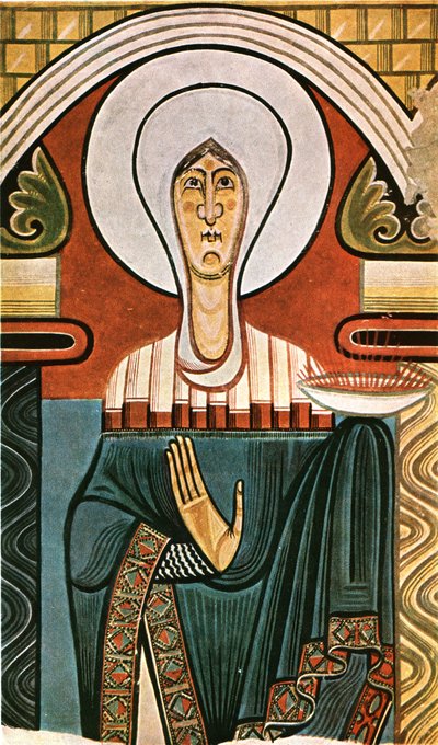 Fresko Sant Climent de Tahüllin kirkossa Kataloniassa Espanjassa, 1928. tekijältä Unbekannt