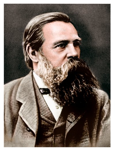 Friedrich Engels, saksalainen sosialisti ja Karl Marxin yhteistyökumppani ja kannattaja, 1879 tekijältä Unbekannt