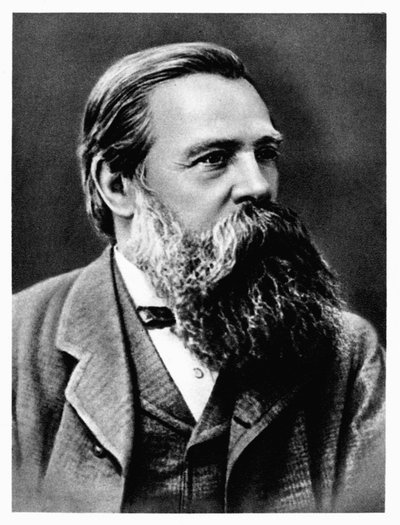Friedrich Engels, saksalainen sosialisti ja Karl Marxin yhteistyökumppani ja kannattaja, 1879 tekijältä Unbekannt