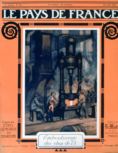 Le Pays de Francen etukansi, 12. elokuuta 1915 tekijältä Unbekannt