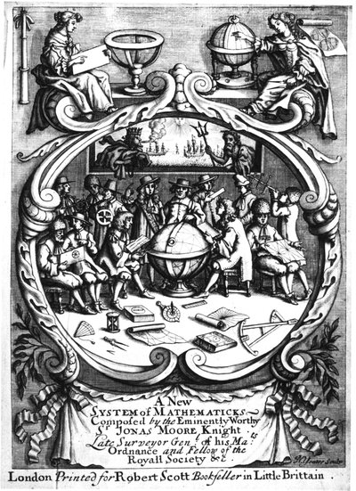 Jonas Mooren uuden matematiikan järjestelmän etukappale, 1681 tekijältä Unbekannt