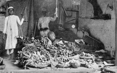 Hedelmäkauppa, Intia, 1900-luvun alku tekijältä Unbekannt