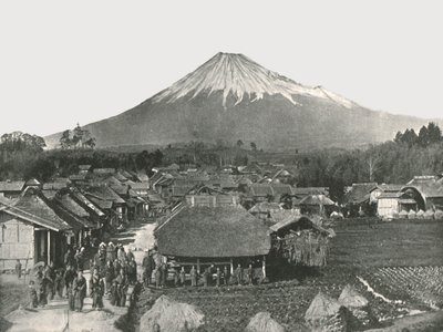 Fujiyama, pyhä vuori, Jedzumin kylästä Japanista, 1895. tekijältä Unbekannt