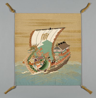 Fukusa Gift Cover, Japani, myöhäinen Edo-kausi 1789-1868 Meiji-kausi 1868-1912, 1800-luku. tekijältä Unbekannt