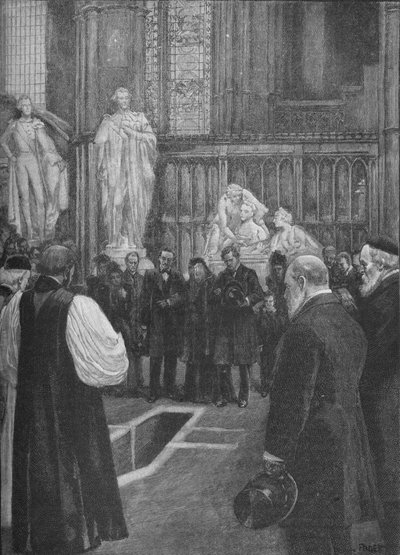 William Ewart Gladstonen hautajaiset Westminster Abbeyssa, Lontoossa, 1898 1906 tekijältä Unbekannt