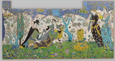 Garden Gathering, Iran, 1640-50. tekijältä Unbekannt