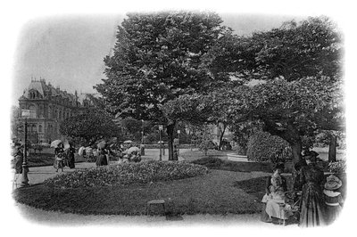 Hotel de Villen puutarhat, Le Havre, Normandia, Ranska, 1900-luvun alku tekijältä Unbekannt