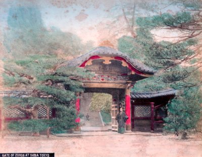 Zojojin buddhalaisen temppelin portti, Shiba Park, Tokio tekijältä Unbekannt
