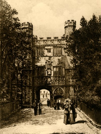 Gateway of Trinity College, Cambridge, 1898. tekijältä Unbekannt