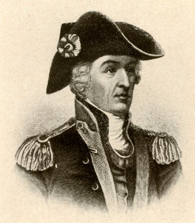 Kenraali Francis Marion, takki, jossa korkea kaulus ja liivi, n. 1770, 1937. tekijältä Unbekannt