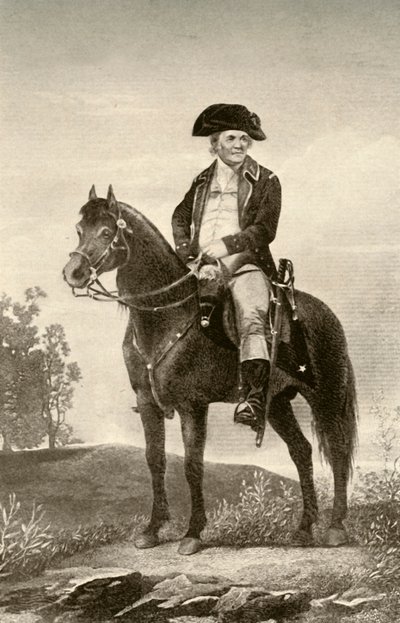 Kenraali Israel Putnam, joka näyttää mantereen sotilaan univormua, c1770, 1937. tekijältä Unbekannt
