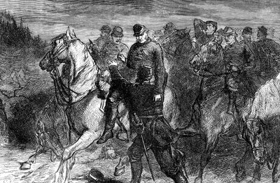 Kenraali Jackson kuolettavasti haavoittunut, 1800-luvun lopulla tekijältä Unbekannt