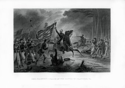 Kenraali Kearnys Charge, Chantillyn taistelu, Virginia, 1. syyskuuta 1862, 1862-1867 tekijältä Unbekannt
