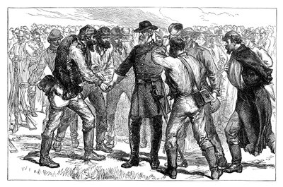Kenraali Lee jättää hyvästit sotilailleen, 1865 1800-luvun loppu tekijältä Unbekannt