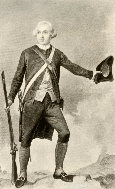 Kenraali Warren, minuuttimiehen puvussa, c1760, 1937. tekijältä Unbekannt