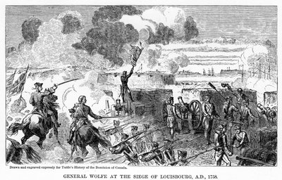 Kenraali Wolfe Louisbourgin piirityksessä 1758 jKr., 1877 tekijältä Unbekannt