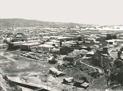 Yleiskuva kaupungista, Valparaiso, Chile, 1895. tekijältä Unbekannt